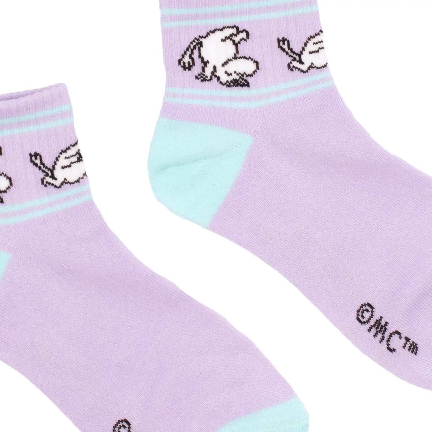 Moomin - Mummitrollet lilla&turkis - Retro Ankelsokker