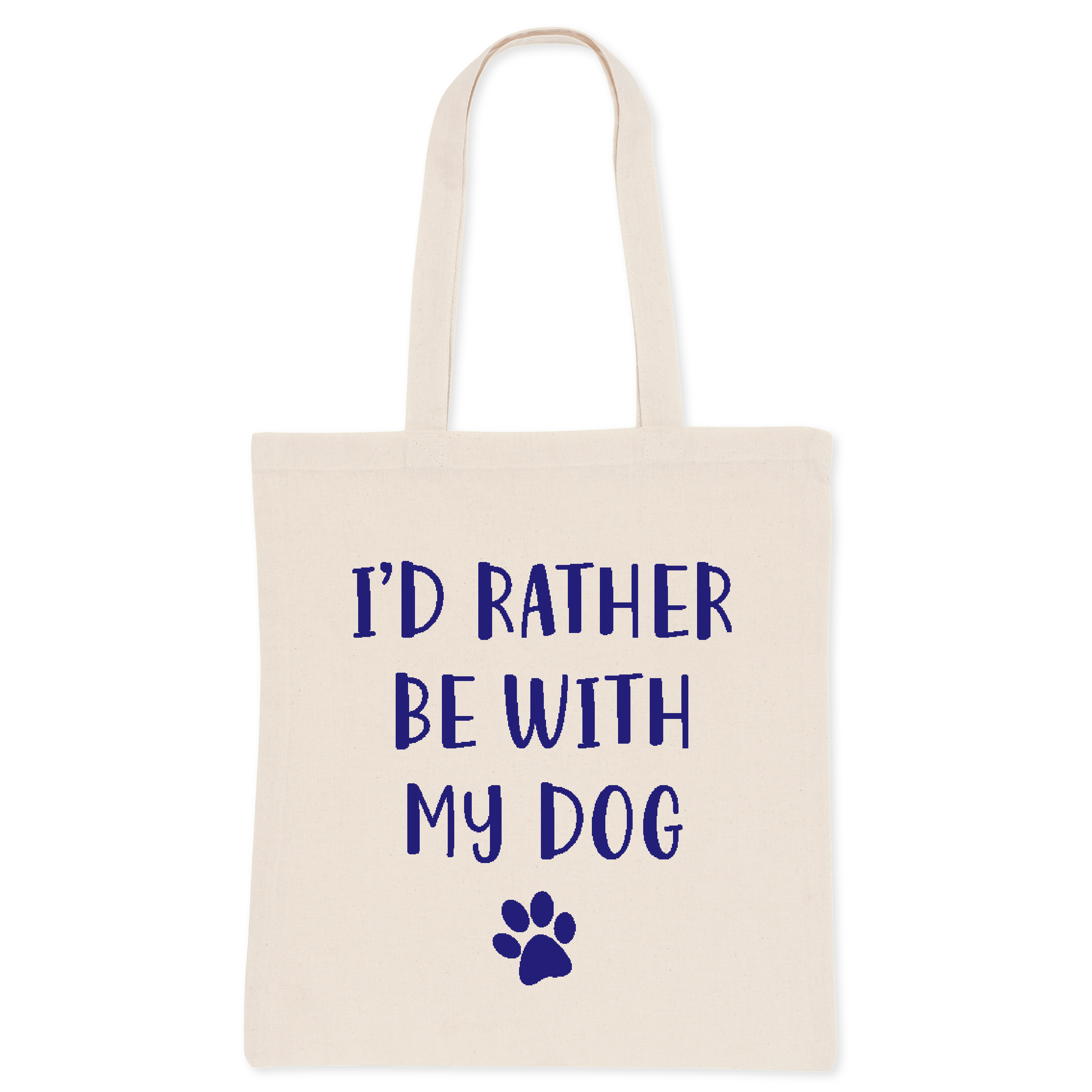 Vil heller være med hunden min - Tote Bag