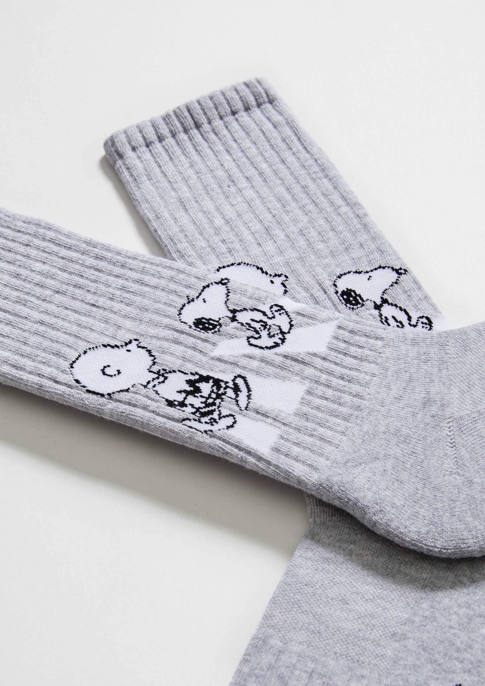 Snoopy lysegrå tennissokker