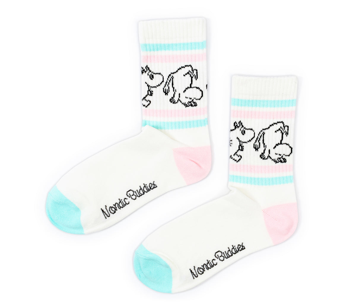 Moomin - Mummitrollet turkis&rosa striper - Retro