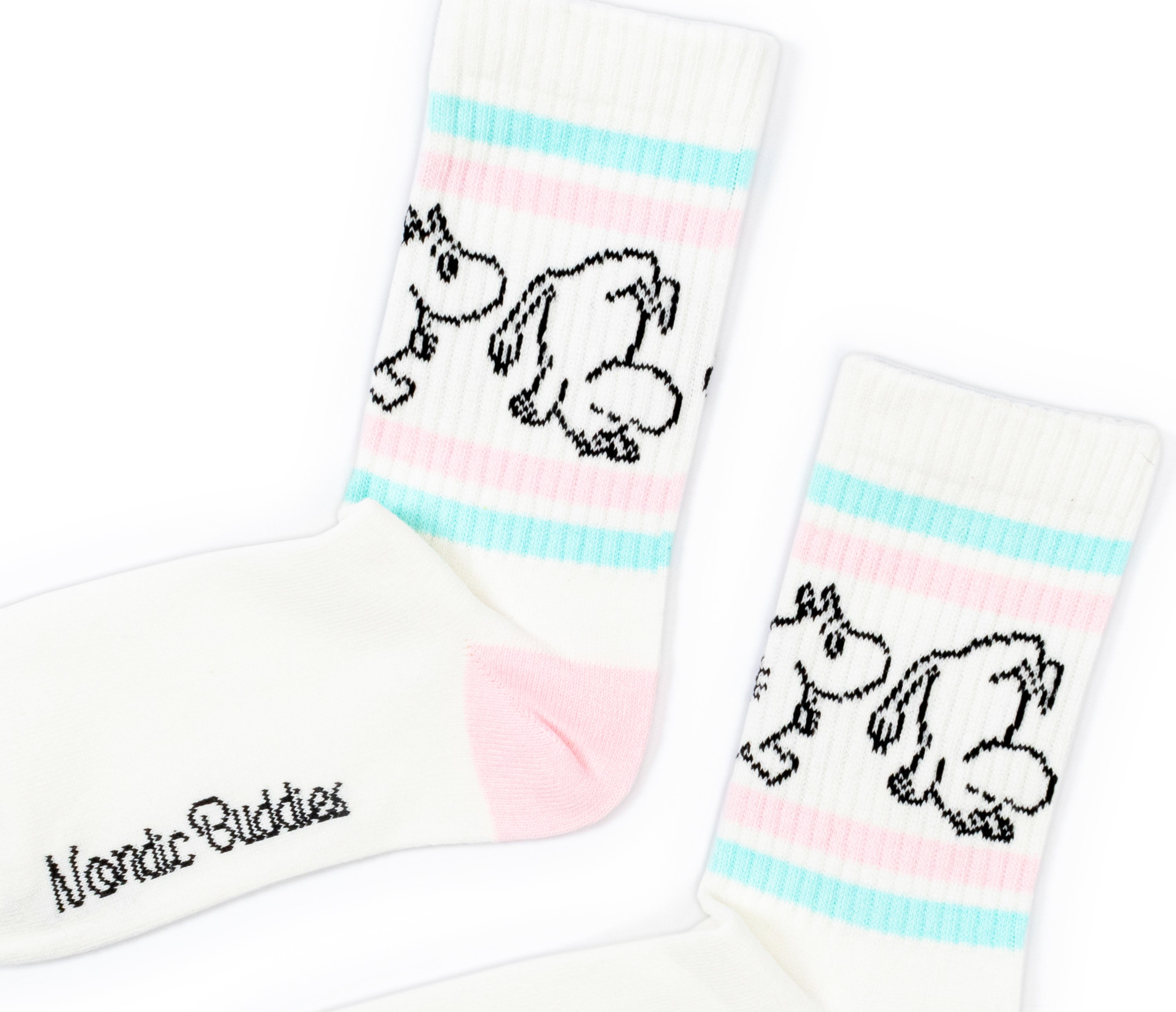 Moomin - Mummitrollet turkis&rosa striper - Retro