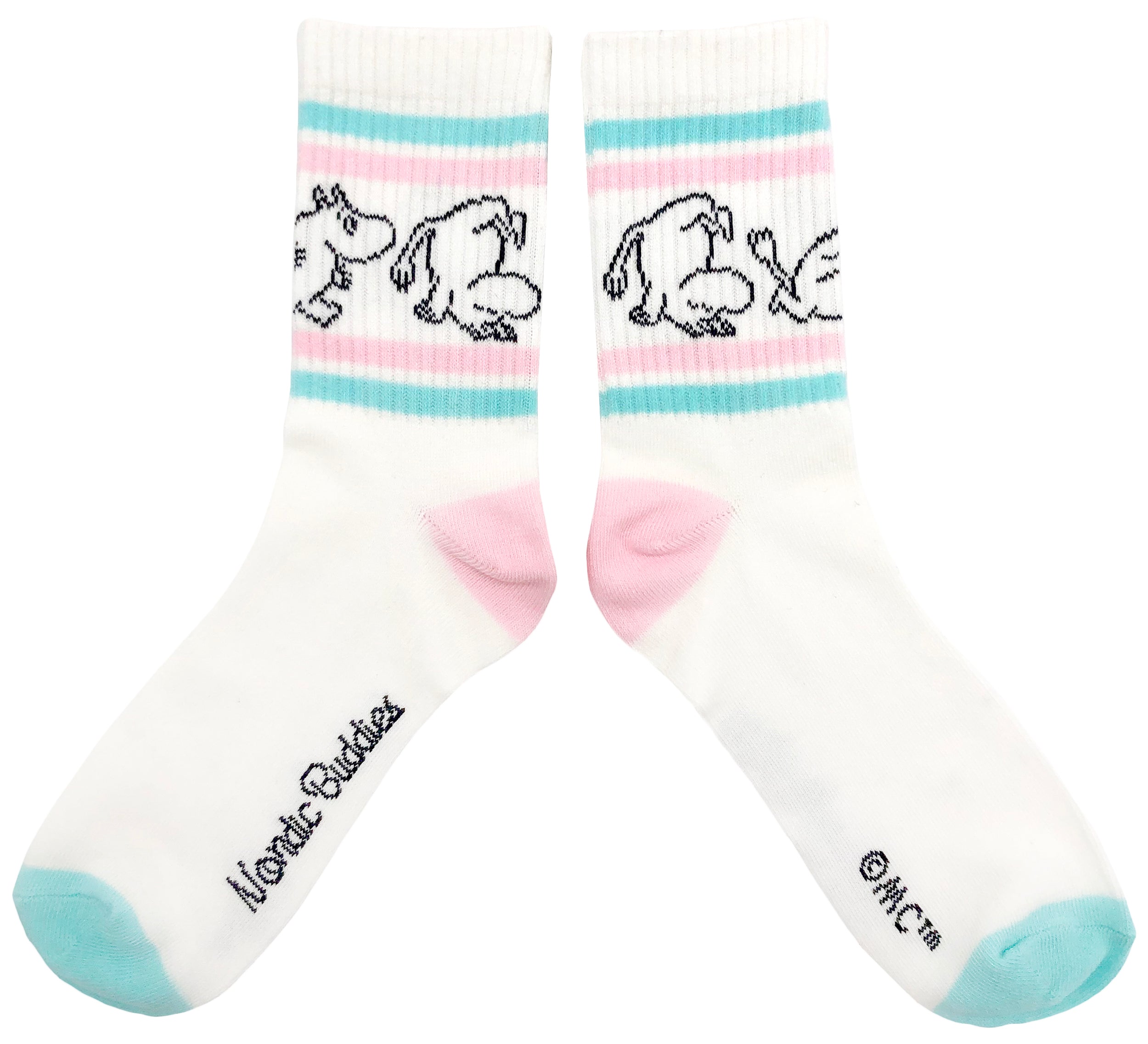 Moomin - Mummitrollet turkis&rosa striper - Retro