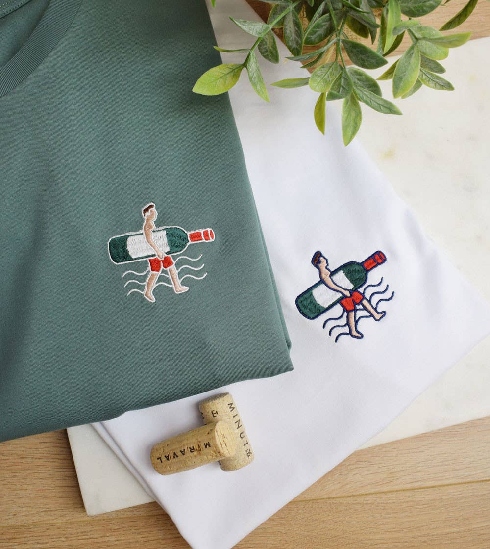 Brodert T-skjorte - Surf Wine