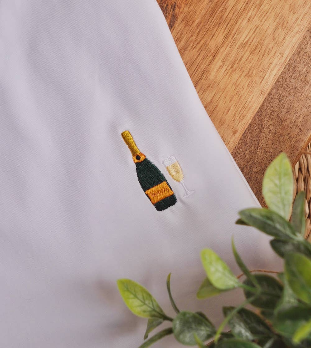 Brodert T-skjorte - Champagne
